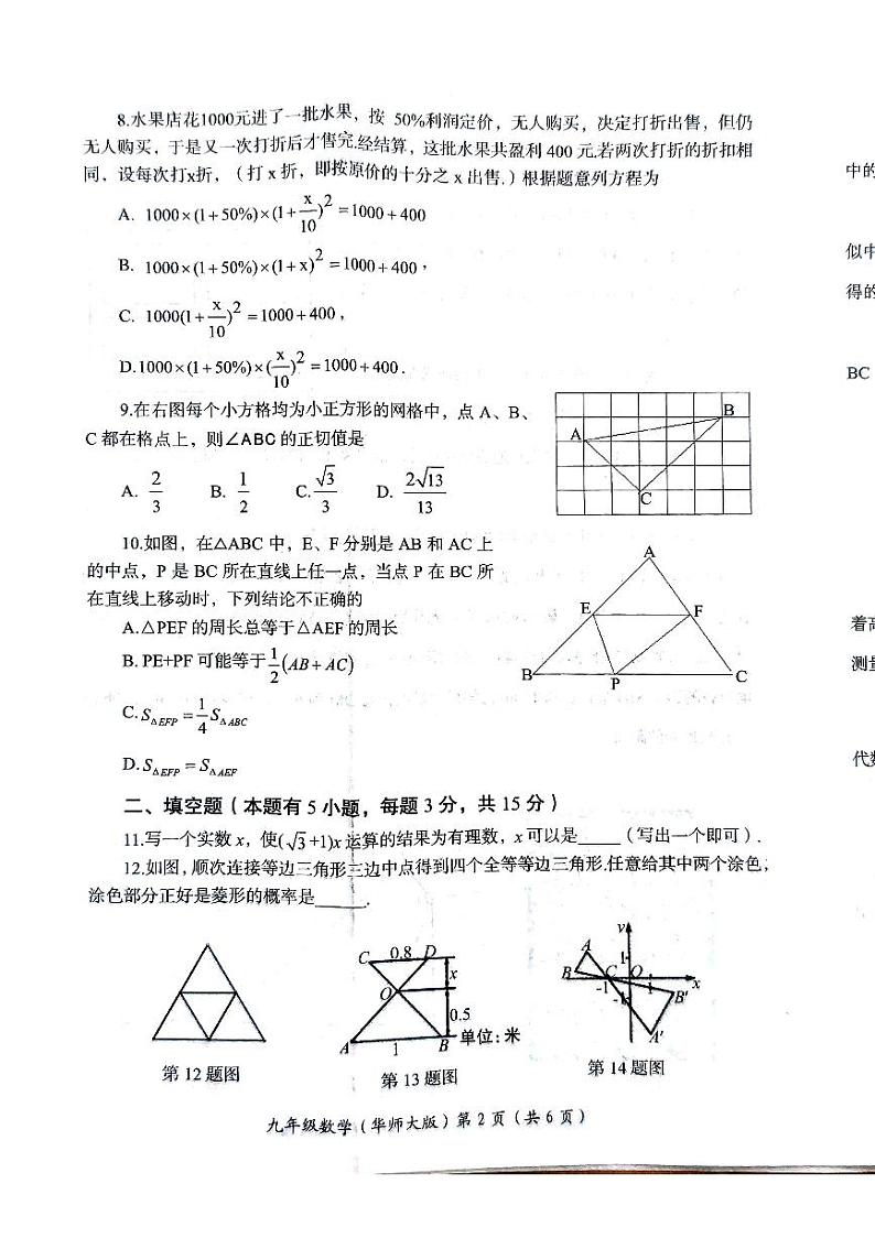 河南省洛阳市2023-2024学年九年级上学期1月期末数学试题02