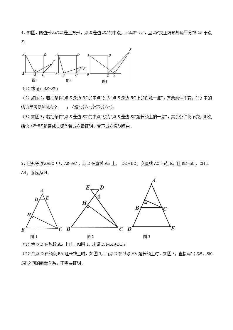 全等三角形的七大模型压轴题训练（一）（原卷版）第3页