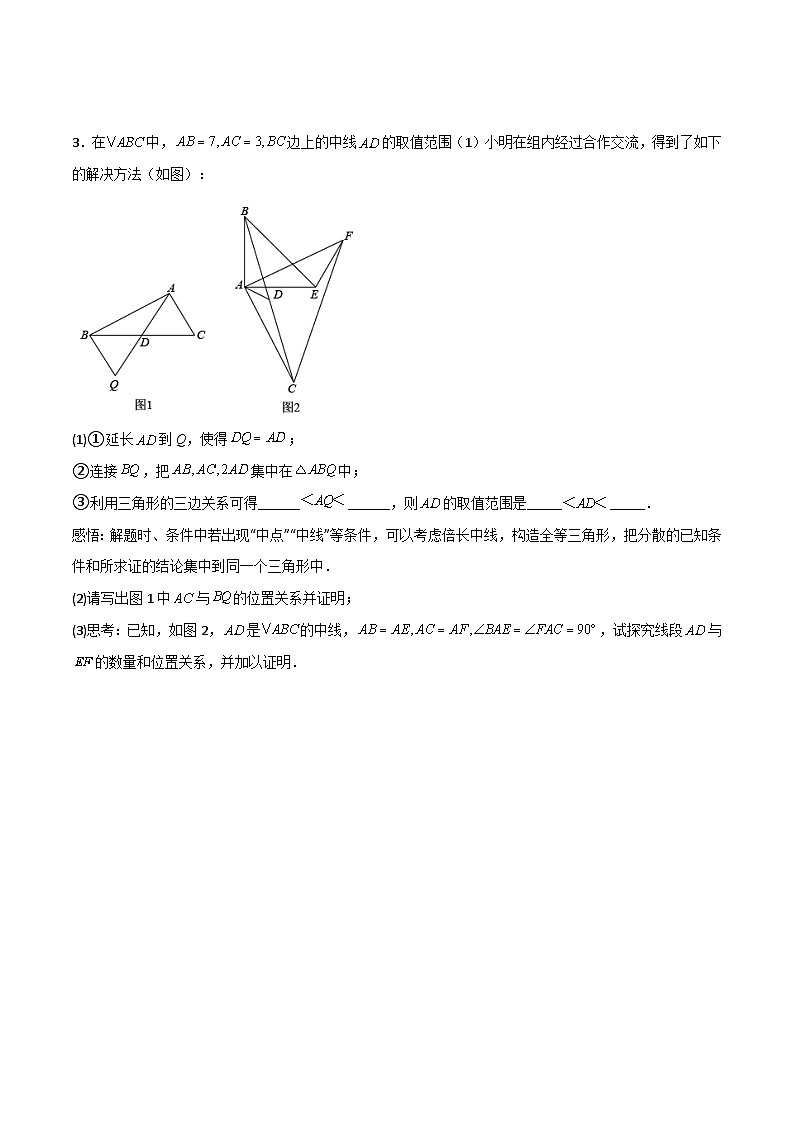 全等三角形的七大模型综合训练（二）（原卷版）第2页