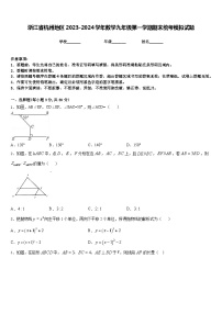 浙江省杭州地区2023-2024学年数学九年级第一学期期末统考模拟试题含答案