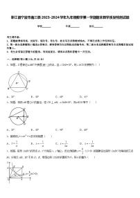 浙江省宁波市南三县2023-2024学年九年级数学第一学期期末教学质量检测试题含答案