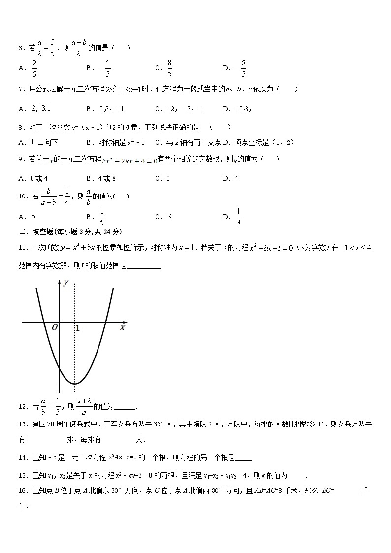 浙江省绍兴市柯桥区2023-2024学年数学九年级第一学期期末学业质量监测试题含答案第2页
