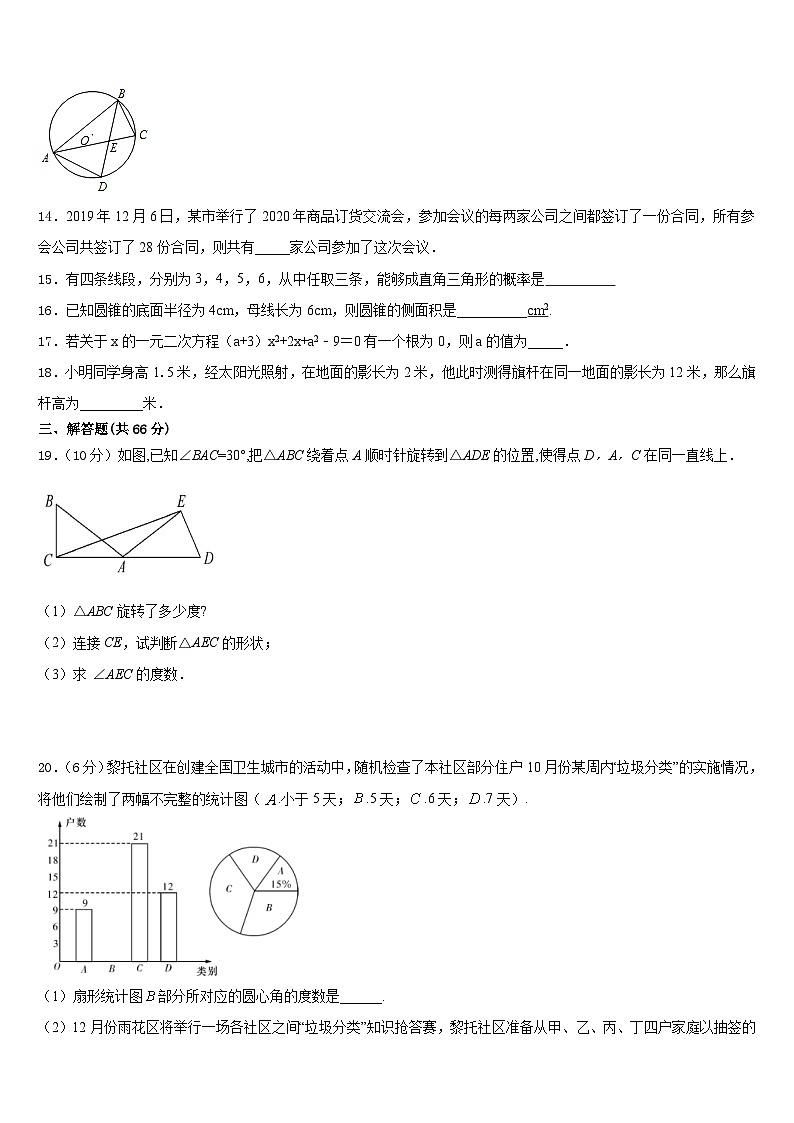 湖北省浠水县巴河镇中学2023-2024学年九上数学期末质量跟踪监视模拟试题含答案03