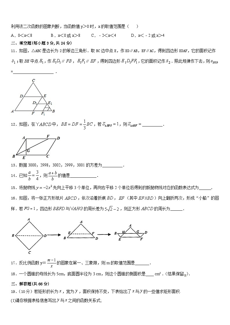 湖南省洪江市2023-2024学年九上数学期末联考模拟试题含答案第3页