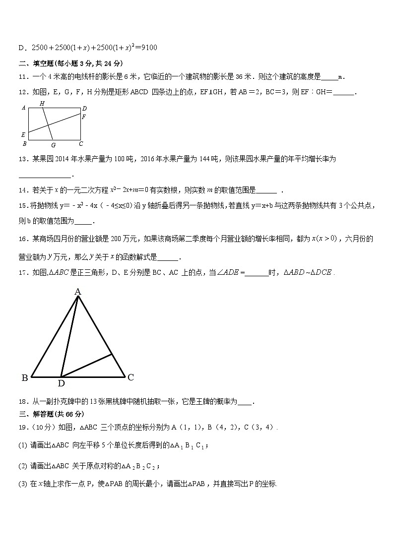 湖南省邵阳市邵东县2023-2024学年九年级数学第一学期期末联考模拟试题含答案03