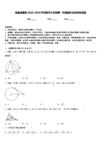 湖南省澧县2023-2024学年数学九年级第一学期期末达标检测试题含答案