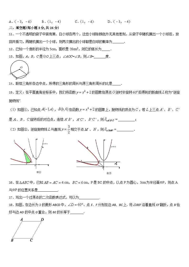 湖南株洲市景炎学校2023-2024学年九上数学期末质量跟踪监视试题含答案第3页