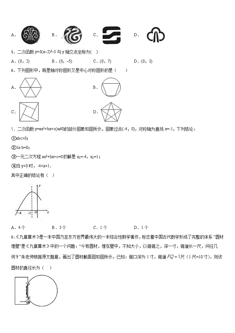 湖南省耒阳市冠湘中学2023-2024学年九上数学期末调研试题含答案第2页