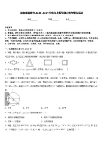 湖南省醴陵市2023-2024学年九上数学期末统考模拟试题含答案