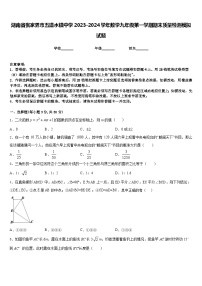 湖南省张家界市五道水镇中学2023-2024学年数学九年级第一学期期末质量检测模拟试题含答案