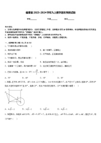 福建省2023-2024学年九上数学期末预测试题含答案