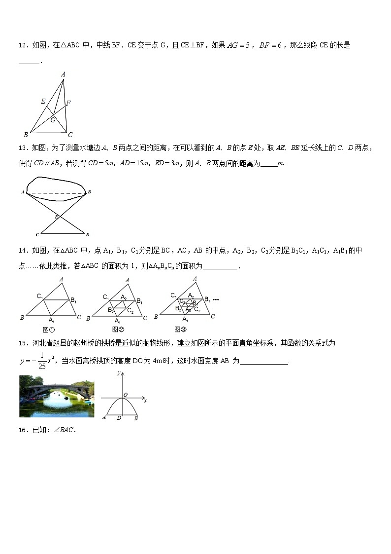 甘肃省临泽县2023-2024学年数学九年级第一学期期末综合测试试题含答案第3页