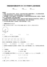 甘肃省武威市民勤实验中学2023-2024学年数学九上期末预测试题含答案