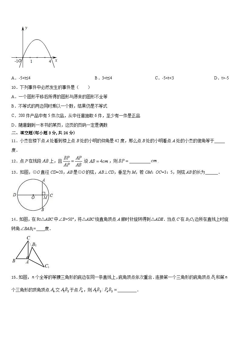 福建省福州市第十八中学2023-2024学年九上数学期末教学质量检测模拟试题含答案03