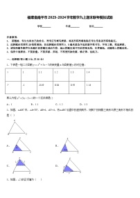 福建省南平市2023-2024学年数学九上期末联考模拟试题含答案