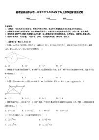 福建省泉州市永春一中学2023-2024学年九上数学期末检测试题含答案