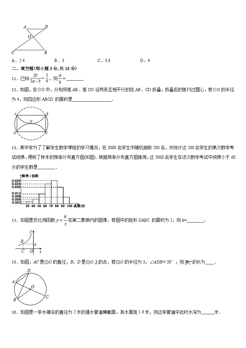 贵州省毕节织金县联考2023-2024学年数学九上期末经典模拟试题含答案03