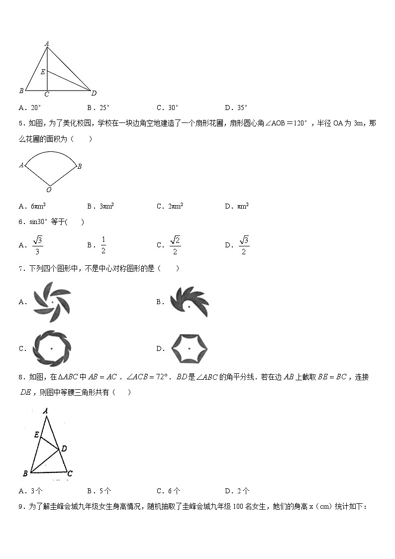 贵州省黔东南市2023-2024学年九年级数学第一学期期末综合测试模拟试题含答案第2页