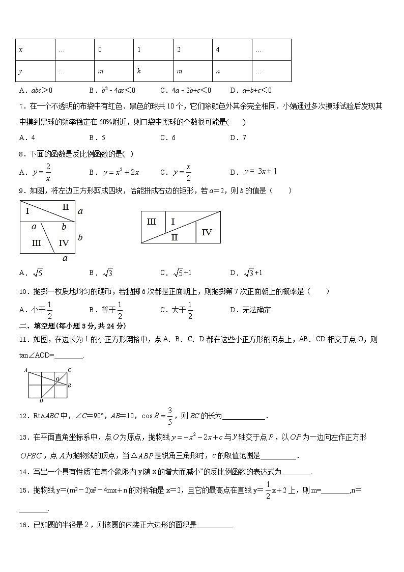 贵州省铜仁地区松桃县2023-2024学年九上数学期末学业质量监测模拟试题含答案02