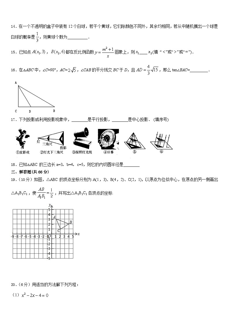 辽宁省丹东市第九中学2023-2024学年九年级数学第一学期期末教学质量检测模拟试题含答案第3页