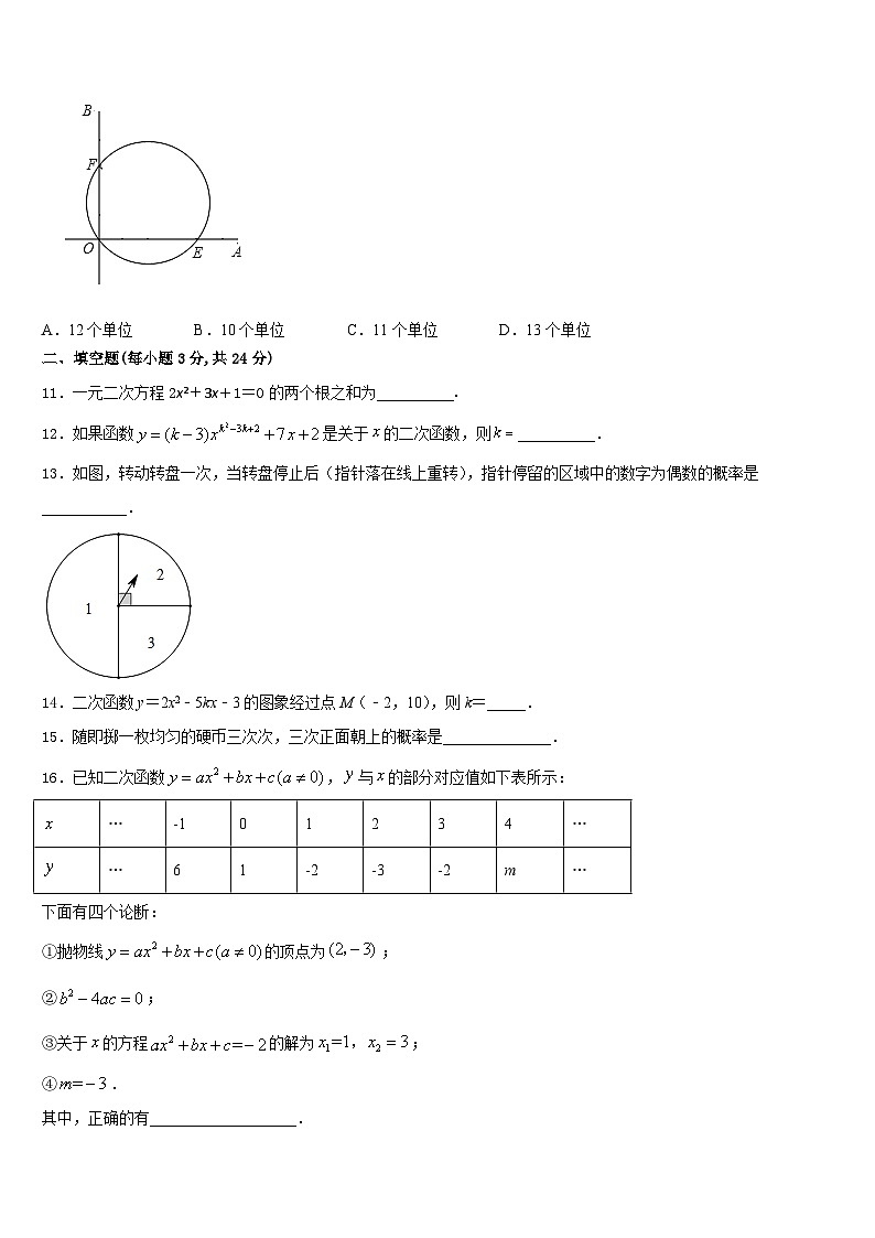 辽宁省葫芦岛市名校2023-2024学年数学九年级第一学期期末经典试题含答案第3页