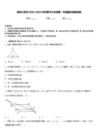 陕师大附中2023-2024学年数学九年级第一学期期末调研试题含答案