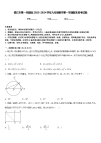 镇江市第一外国语2023-2024学年九年级数学第一学期期末统考试题含答案