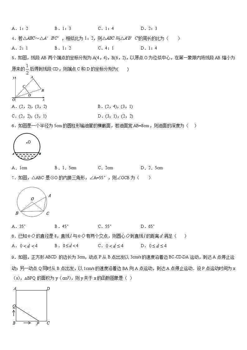 黑龙江省克东县2023-2024学年九年级数学第一学期期末统考模拟试题含答案第2页