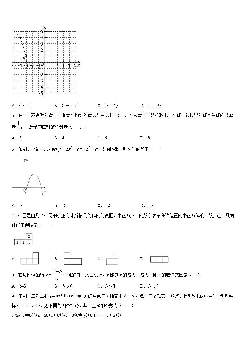 青海省西宁市2023-2024学年九年级数学第一学期期末检测模拟试题含答案第2页