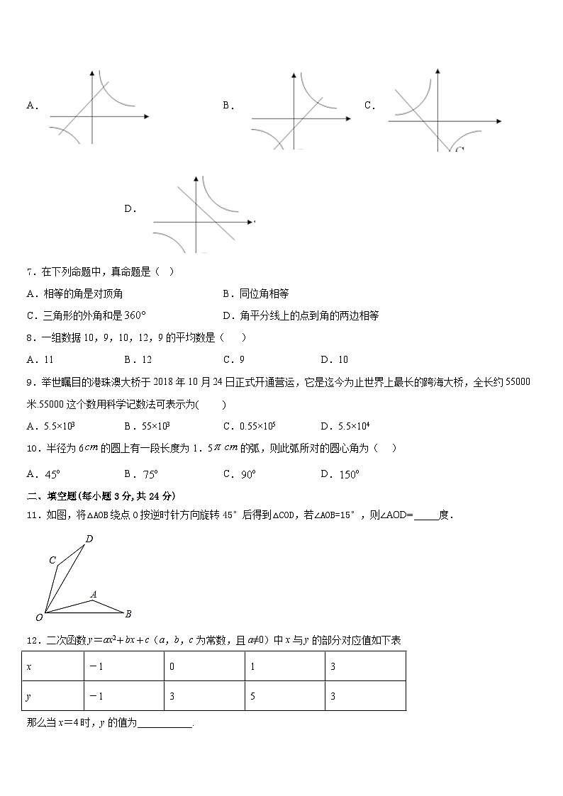 陕西省西安市临潼区2023-2024学年数学九年级第一学期期末监测试题含答案第2页