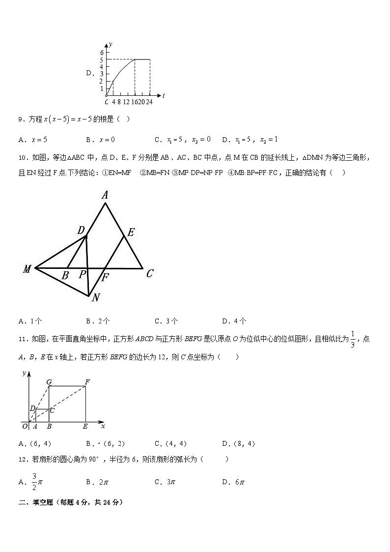2023-2024学年内蒙古呼伦贝尔市海拉尔区第九中学九上数学期末联考模拟试题含答案03
