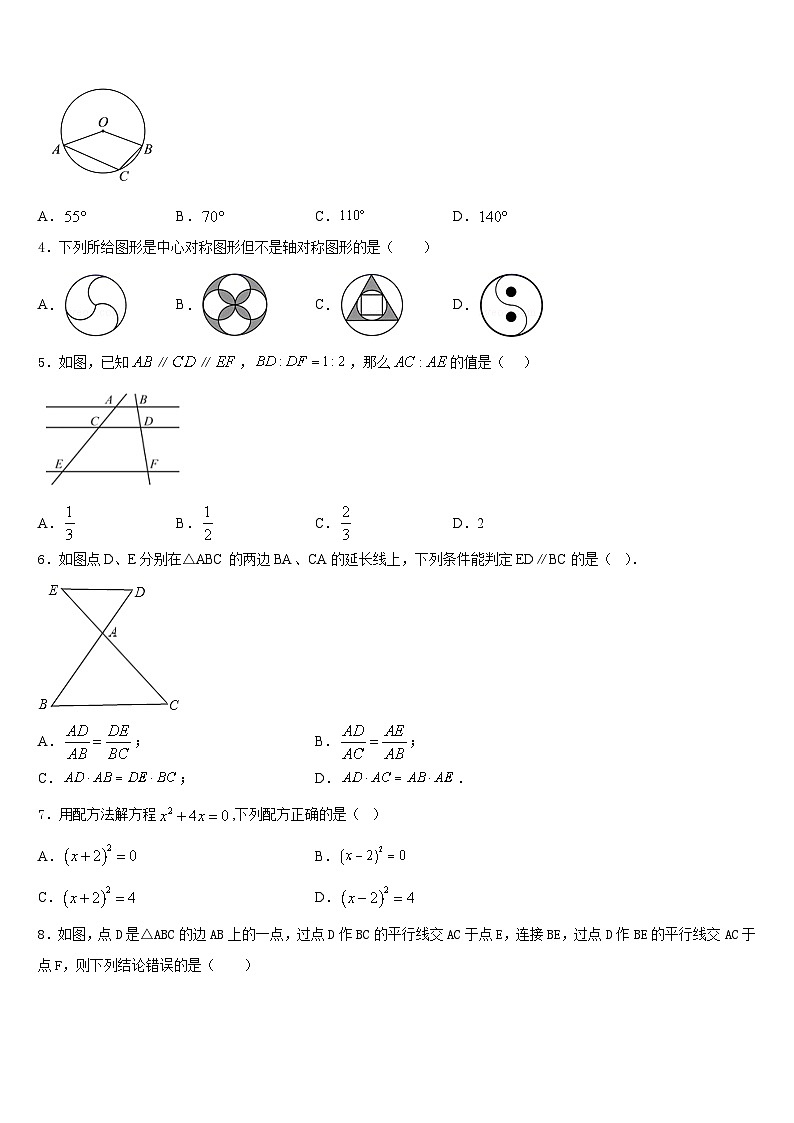2023-2024学年云南省昭通市昭阳区建飞中学九上数学期末质量检测试题含答案02