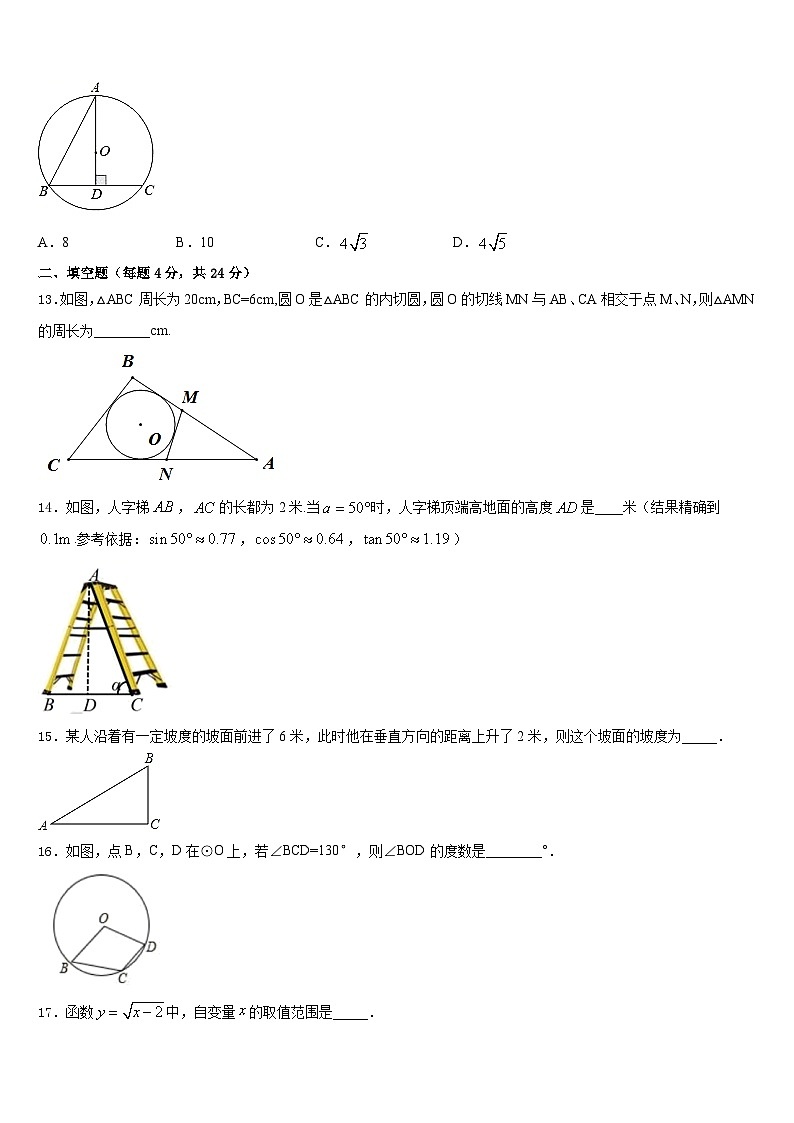 2023-2024学年四川乐山市犍为县数学九上期末质量检测模拟试题含答案第3页