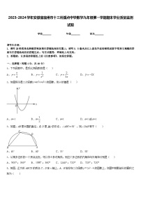 2023-2024学年安徽省宿州市十三所重点中学数学九年级第一学期期末学业质量监测试题含答案