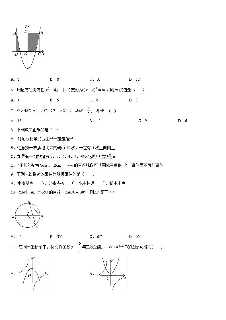 2023-2024学年安徽省宿州市十三所重点中学数学九年级第一学期期末学业质量监测试题含答案第2页