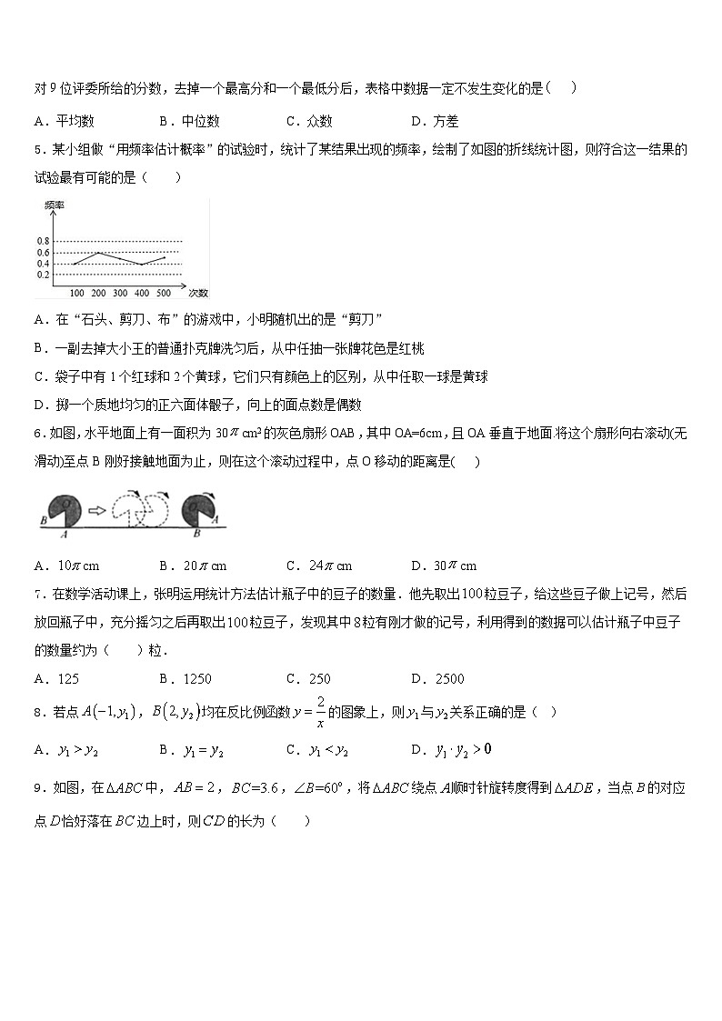 2023-2024学年山东省济南市槐荫区九年级数学第一学期期末复习检测模拟试题含答案第2页