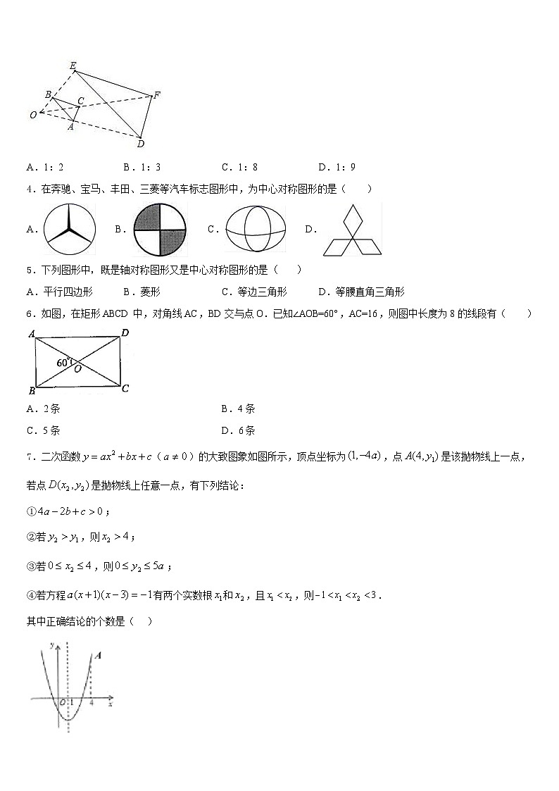 2023-2024学年山东省枣庄市枣庄市第四十一中学九上数学期末教学质量检测模拟试题含答案第2页