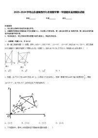 2023-2024学年山东省莱西市九年级数学第一学期期末监测模拟试题含答案