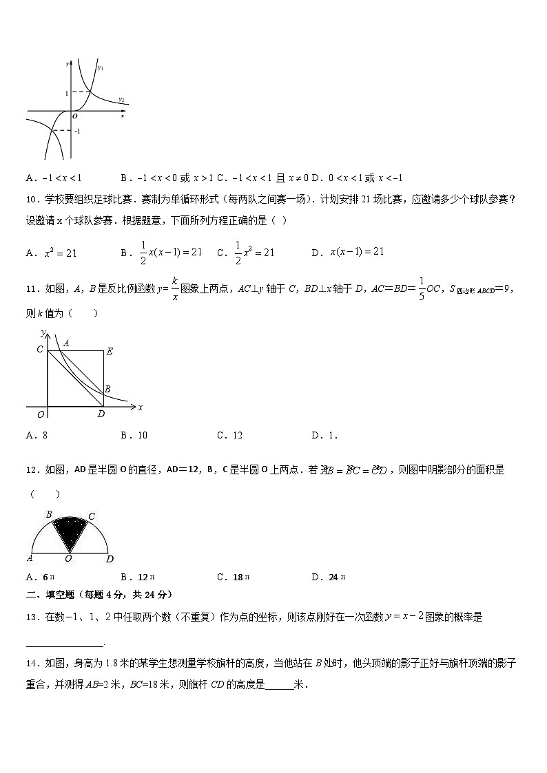 2023-2024学年山东省青岛市李沧区九年级数学第一学期期末达标检测模拟试题含答案第3页