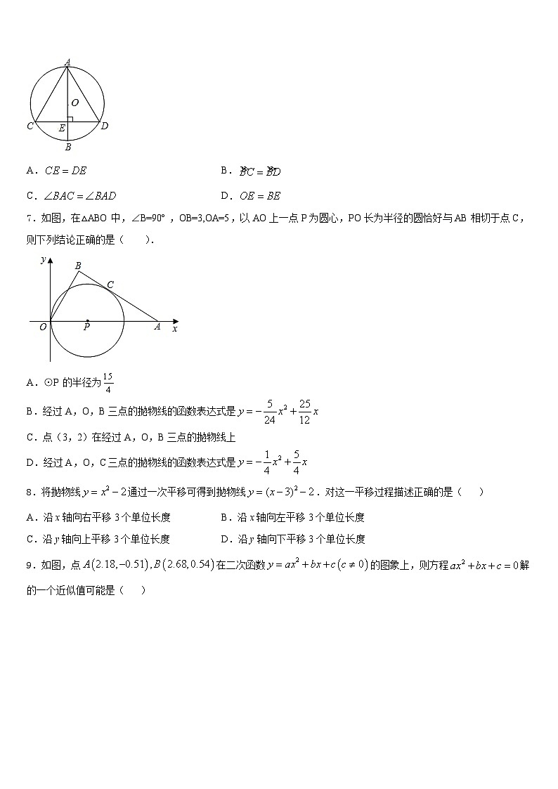 2023-2024学年广东省江门市江海区九上数学期末复习检测试题含答案第2页