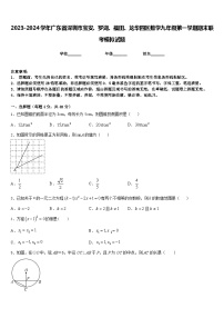 2023-2024学年广东省深圳市宝安、罗湖、福田、龙华四区数学九年级第一学期期末联考模拟试题含答案