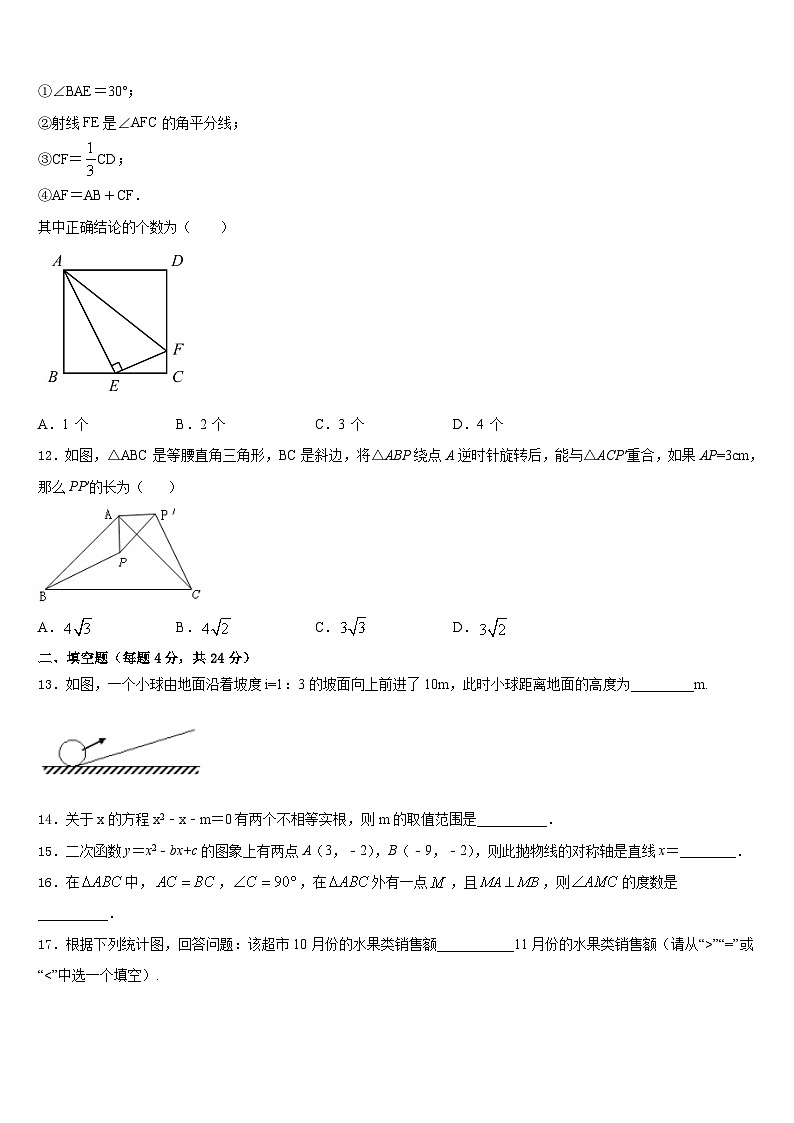 2023-2024学年广东省深圳市龙岗区大鹏新区华侨中学数学九年级第一学期期末质量检测试题含答案第3页