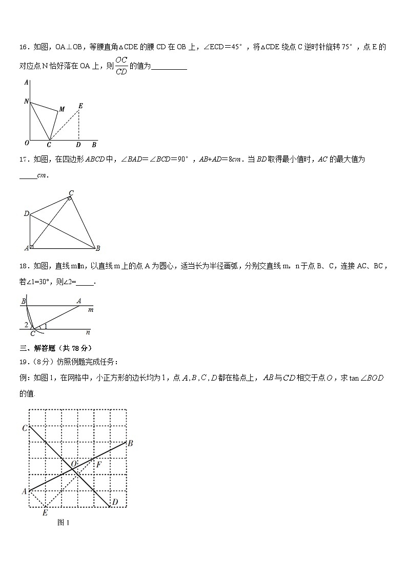 2023-2024学年广东省湛江市名校九年级数学第一学期期末检测试题含答案第3页