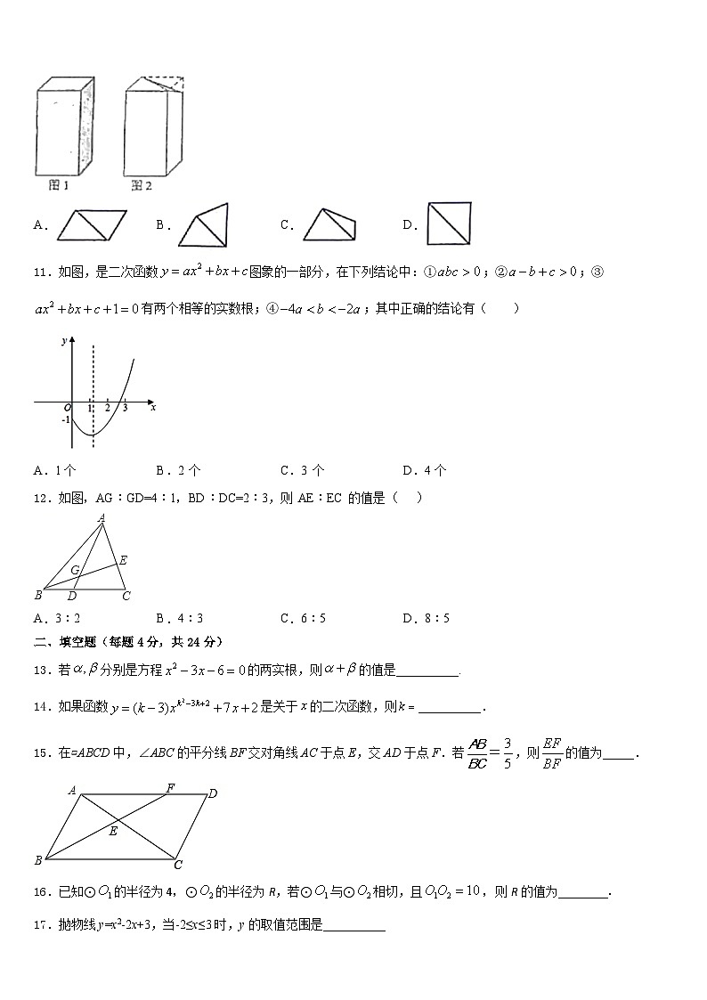 2023-2024学年成都市高新区草池初中九年级数学第一学期期末质量检测试题含答案第3页