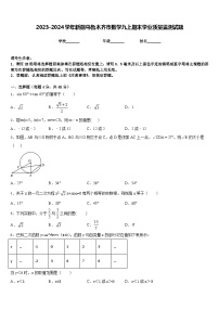 2023-2024学年新疆乌鲁木齐市数学九上期末学业质量监测试题含答案