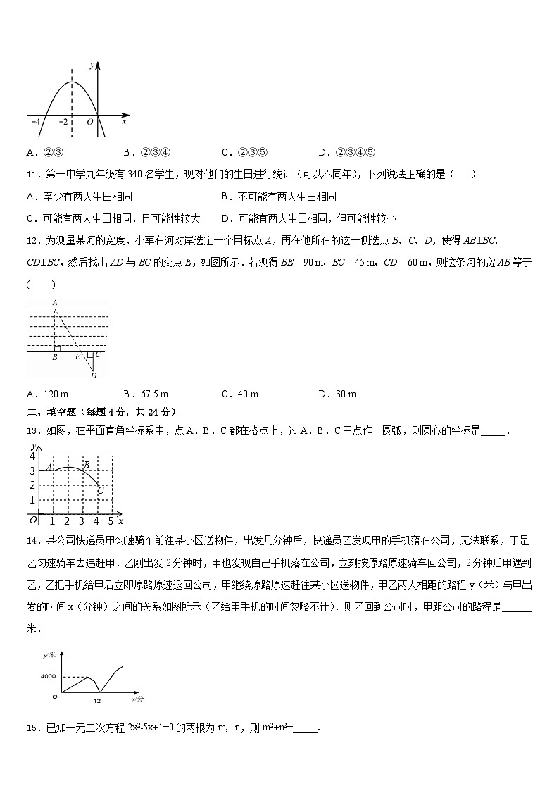 2023-2024学年江苏省南京江北新区七校联考数学九年级第一学期期末监测模拟试题含答案第3页