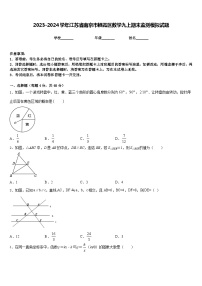 2023-2024学年江苏省南京市栖霞区数学九上期末监测模拟试题含答案