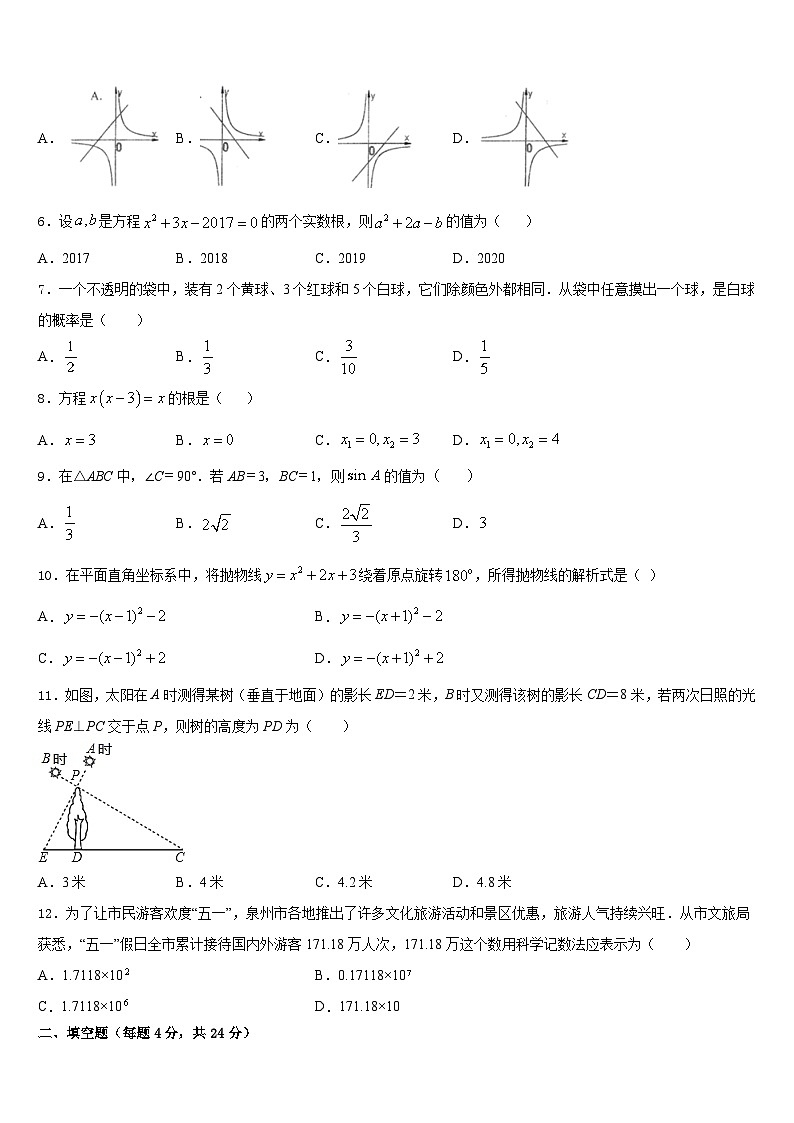 2023-2024学年柳州市重点中学数学九上期末复习检测模拟试题含答案第2页