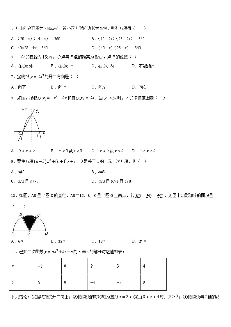 2023-2024学年林芝市重点中学数学九上期末复习检测试题含答案02
