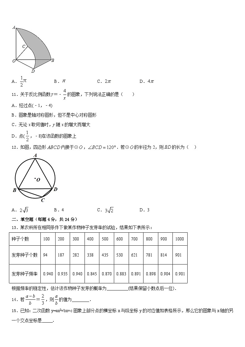 2023-2024学年江苏扬州市仪征市九上数学期末检测试题含答案第3页